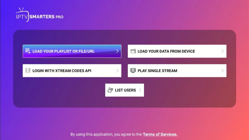 IPTV Smarters login with Xtream Codes API on Firestick