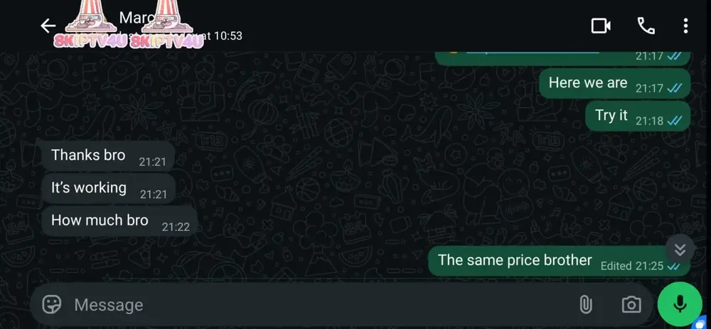 Customer review - 5 star IPTV rating